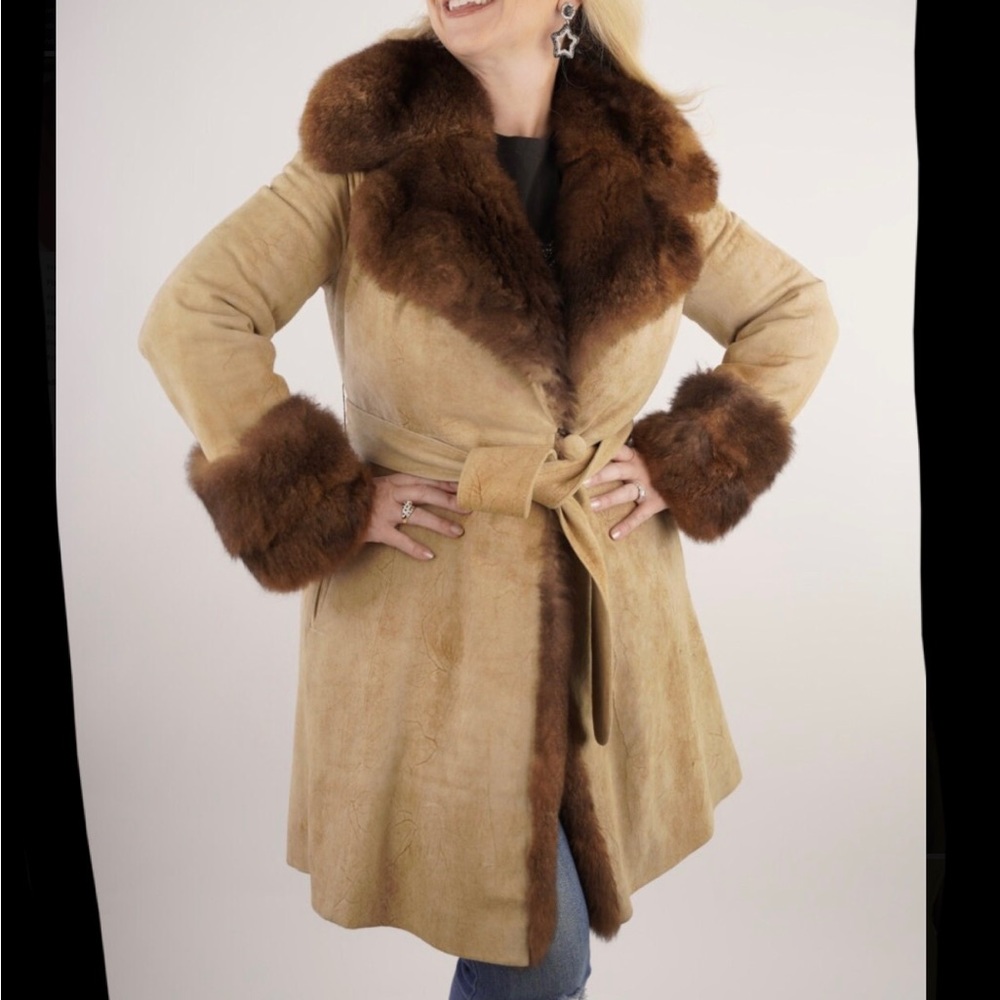 1970s Rajac Leather and Mink Fur Coat